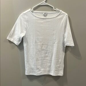 Jcrew White Short Sleeve Top